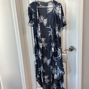 Blue and white floral